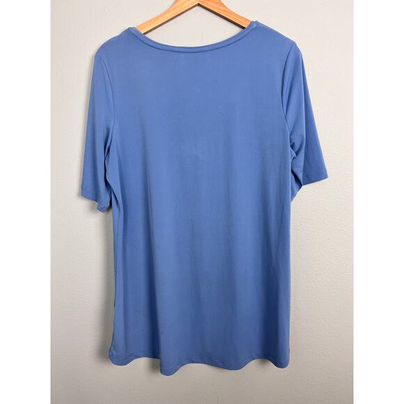 Susan Graver Women's M Tunic Top Stretch Knit Hi-Low Hem‎ Basic Casual Travel - Picture 3 of 10